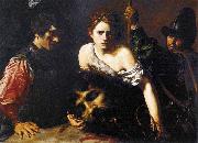 VALENTIN DE BOULOGNE David with the Head of Goliath and Two Soldiers Germany oil painting artist